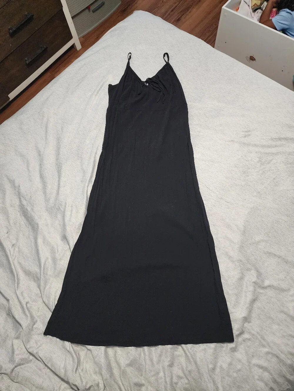 Old Navy Black Maxi Slip Dress with Spaghetti Straps